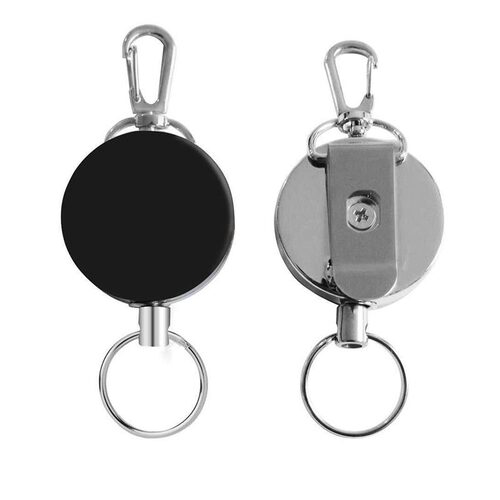 2Pcs Adjustable Elastic Keychains Resilience Steel Wire