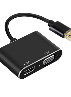 USB 3.0 to HDMI VGA 1080P HD 2 In 1 Hub Converter For Lapto