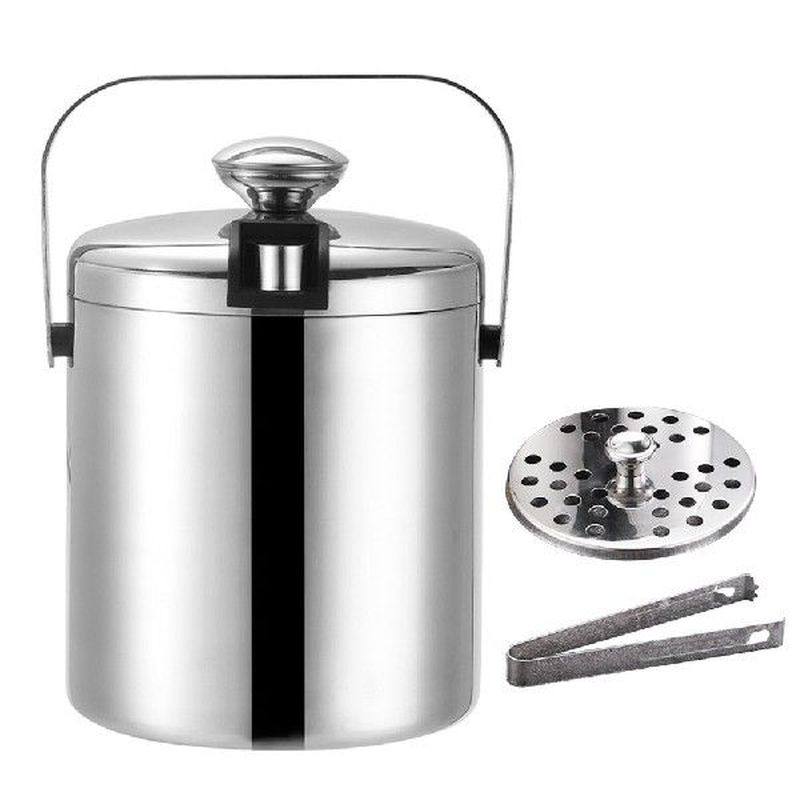 ice bucket insulated stainless steel double walled ice