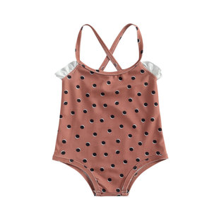 Kids Baby Girl Swimwear Polka Dot One-piece Swimsuit Summer