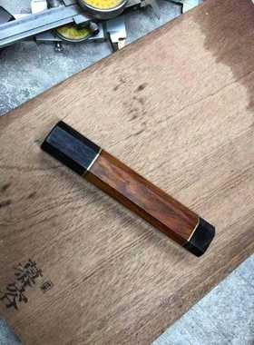 Horn Natural Black Ebony Wood Handle Octagonal Handle Crafts