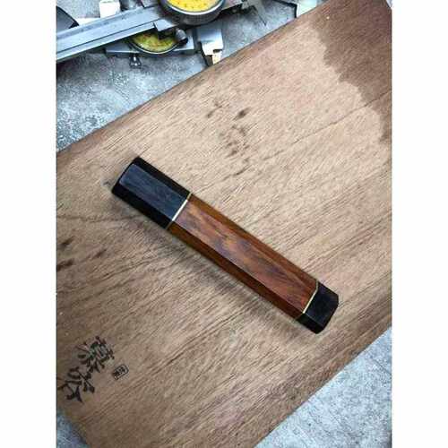Horn Natural Black Ebony Wood Handle Octagonal Handle Crafts