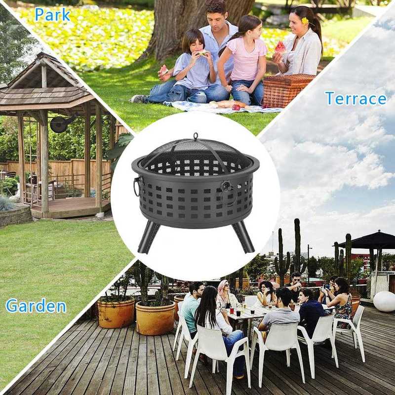 Outdoor Brazier Fireplace Fire Pit Burner for Camping Hiking