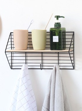 New Nordic Wrought Iron Partition Wall Shelf Home Decoration