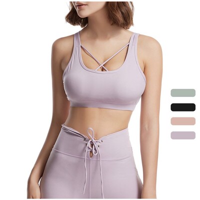 2020 earthquake gathered vest female underwear bra yoga