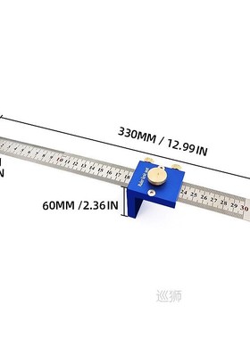 30cm/12 Inch Scribing Ruler Adjustable 90 Degrees Scale Rule