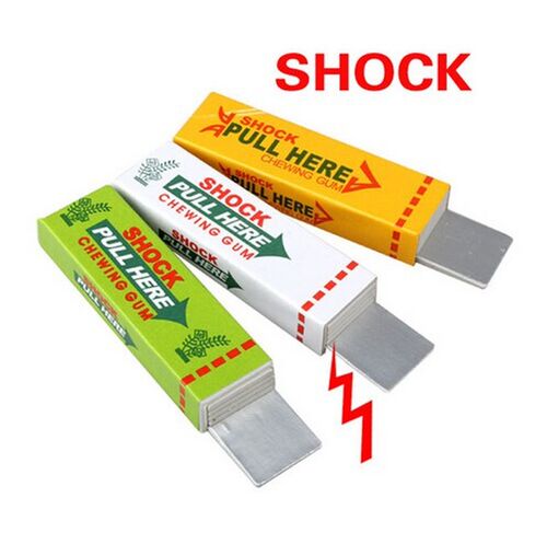 Safety Trick Joke Toy Fun Electric Toys Chewing Gum Pull He