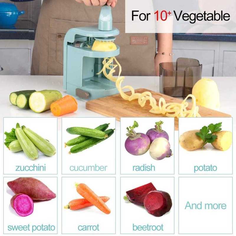 Spiralizer Vegetable Slicer With 4 Rotating Blades Mandoline