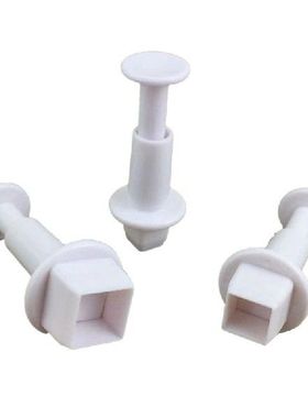 K1MF 3 Buah Alat Dekorasi Kue Plastik Cetakan Fondant Kue