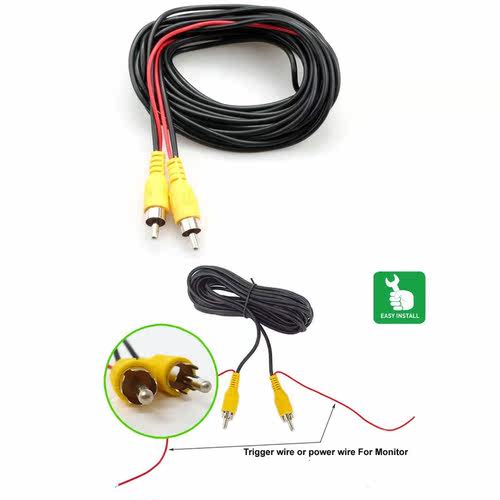 AV Cable Universal auto RCA AV Cable wire harness for car re
