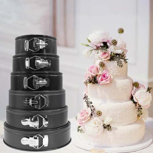 Cake Pan Carbon Steel Non-stick Spring Form Baking Pan Remov