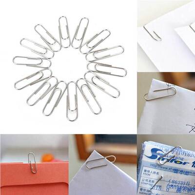 100pcs Mini Paperclips Office Simple Easy Plain Paper Clips