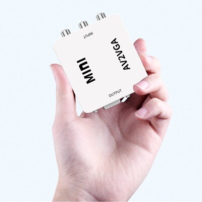 AV to VGA Scaler adapter HD Video composed of RCA to VGA co