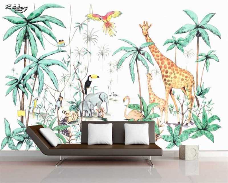 beibehang Custom wallpaper photo tropical rain forest plant