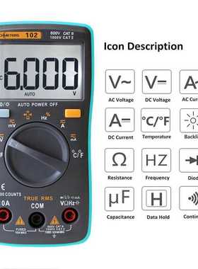 Digital Multimeter RM102 101 RICHMETERS 409B Multimetro DC A