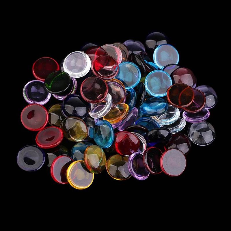 *Assorted Color Round Clear Vitreous Glass Mosaic Tiles for