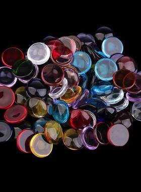 *Assorted Color Round Clear Vitreous Glass Mosaic Tiles for