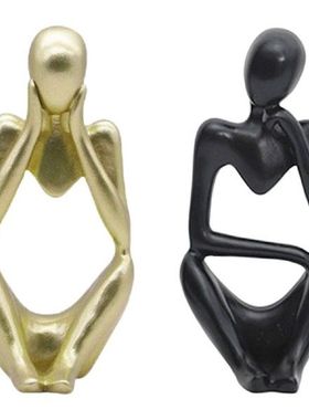 Resin Thinker Sculpture Statue Figurine Home Decor Artwork