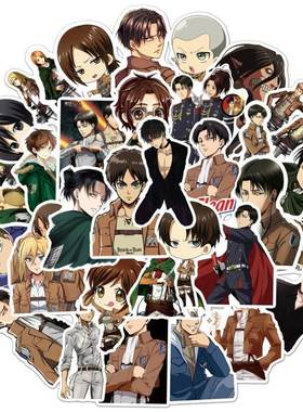10/40/50Pcs Attack on Titan Cartoon Diy Stickers Decoration