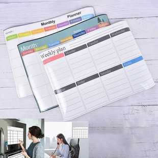 Magnetic Weekly Planner Fridge Board - Notice Memo Meal Whit