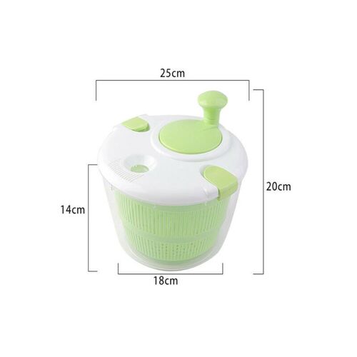 Manual Grips Salad Spinner Lettuce Greens Washer Dryer Drain