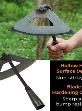All-Steel Hardened Hollow Hoe Handheld Weeding Rake Planting