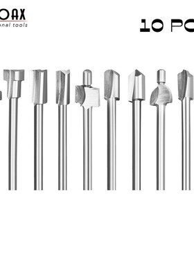 *10pcs HSS Router Bits Wood Cutter Milling Fits Dremel Rotar