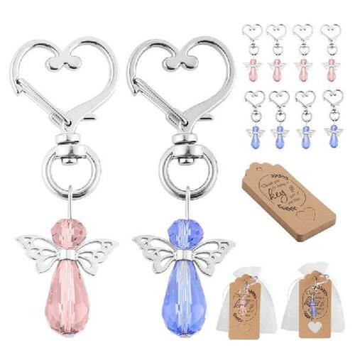 30 Set Angel Keychain Key Ring with Thank You Kraft Tag