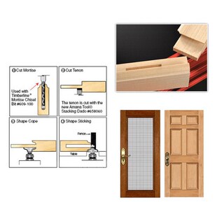 2pcs 8mm Shank Entry Door for Long Tenons Router Bit woodwor