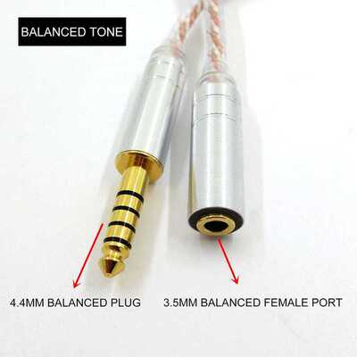 Nwe HIFI Balanced Audio Cable Male 2.5mm To 3.5mm 4.4mm Fema