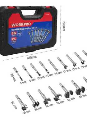 16PC Forstner Drill Bits Set 6mm-50mm Wood Drill Bits 40CR S