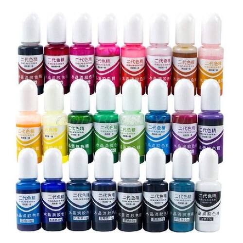 24 Colors Crystal Epoxy Pigment UV Resin Dye DIY Jewelry
