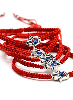 Handmade Braided Rope Lucky Red String Bracelet Evil Eye Cha