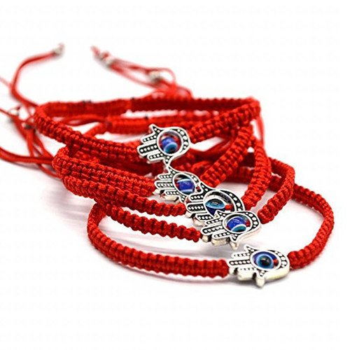 Handmade Braided Rope Lucky Red String Bracelet Evil Eye Cha