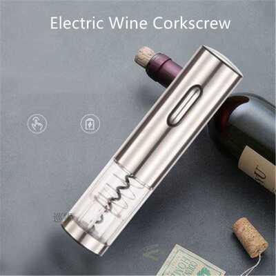 Electric Wine Opener Set With Foil Cutter Stainless Steel Wi