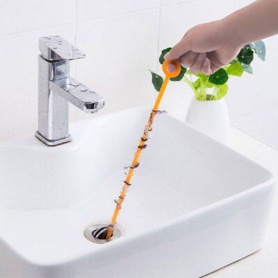 1PC Kitchen Sink Cleaning Hook Sewer Dredging Spring Pipe