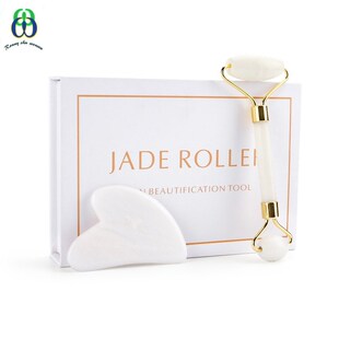 White Jade Face Massage Roll Gouache Scraper Guasha Masseur