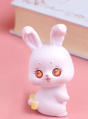 Lovely Rabbit Ornament Adorable Cartoon Cocked Ears Animal
