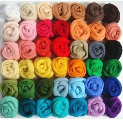 36 Colors Wool Roving Fibre Wool Yarn Roving For Needle
