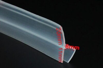 2 Meters Widened F/h silicone rubber bath shower screen door