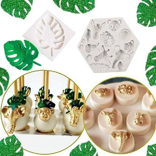 Silicone Cake Mould 3D Jungle Safari Animal Shape Fondant