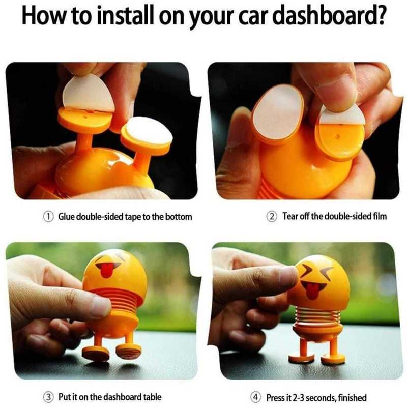 funny shaking head doll small ornaments lovely cartoon car a