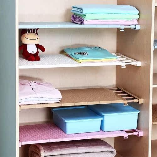 Wall Mounted  Storage Shelf Adjustable Closet Organizer for
