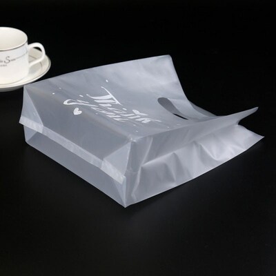 50pcs Thank You Plastic Bags Natal Gift Packaging Bag With H