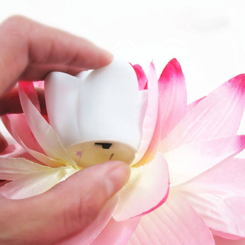 portable amazing blossom lotus flower light lamp party