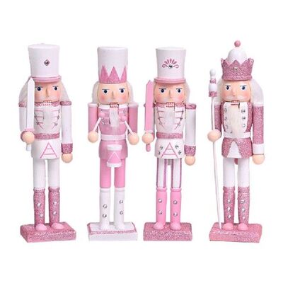 4-Pack Soldier Nutcracker Set Wood Christmas Ornament