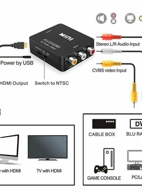 Mini AV2HDMI AV To HDMI Video Audio Converter AV2 HDMI RCA T