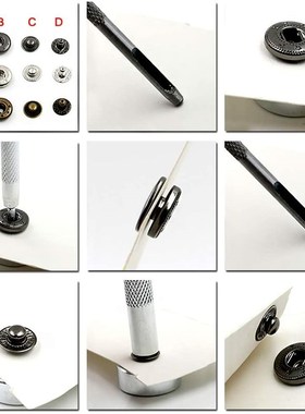 LMDZ Leather Snap Fasteners Kit,Metal Snaps with Setting Too