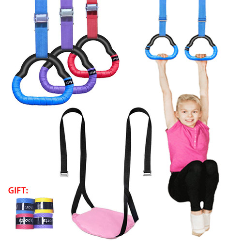 Gymnastics Rings For Kid Adult ABS Gym Ring Adjustable Strap