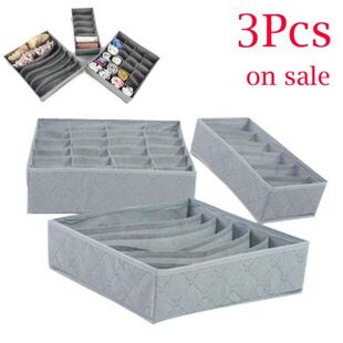 3pcs/set Foldable Drawer Organizers Storage Box Case For